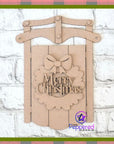 Merry Christmas Sled Door Hanger Kit
