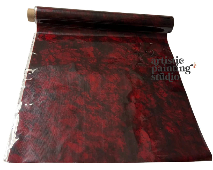 Rocco Red Marble Metallic Foil