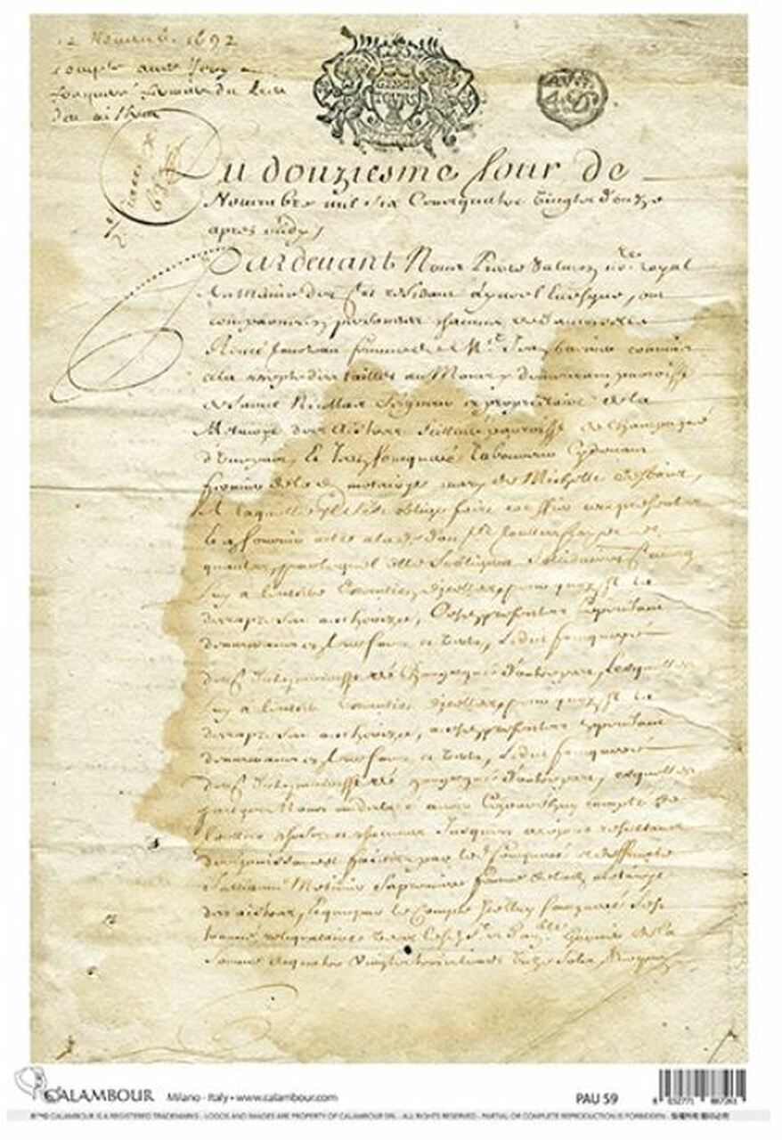 Stained Old Document Calambour