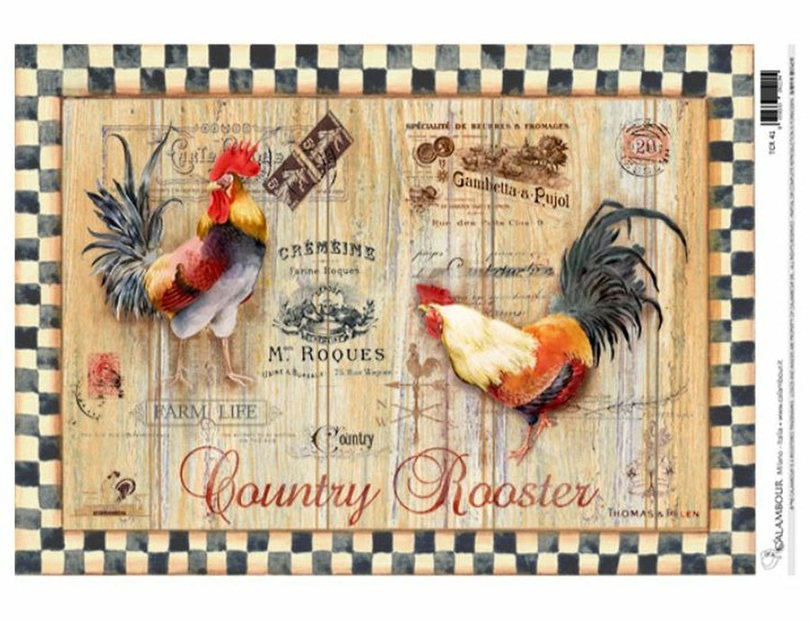 Roosters and Checks Calambour